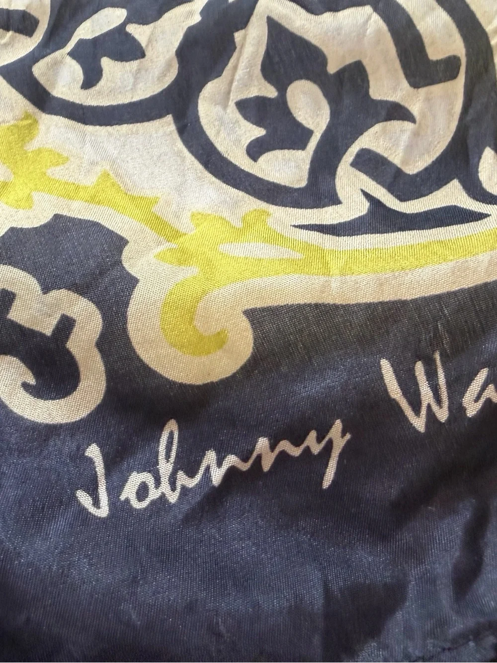 Johnny Was 100% Silk Oversized Square Scarf Tassel Fringe Boho Wrap 43” x 43”